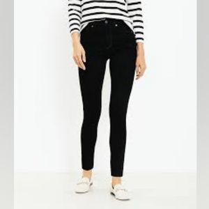 Loft Curvy High Waist Skinny Pants Black Size 12